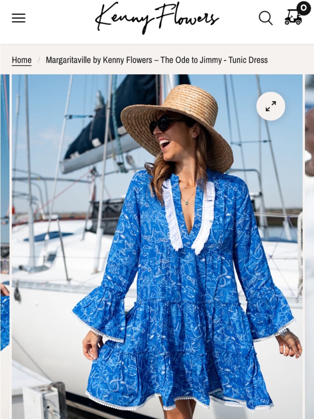 Kenny Flowers Margaritaville The Ode To Jimmy Tunic Dress Size M  NWT